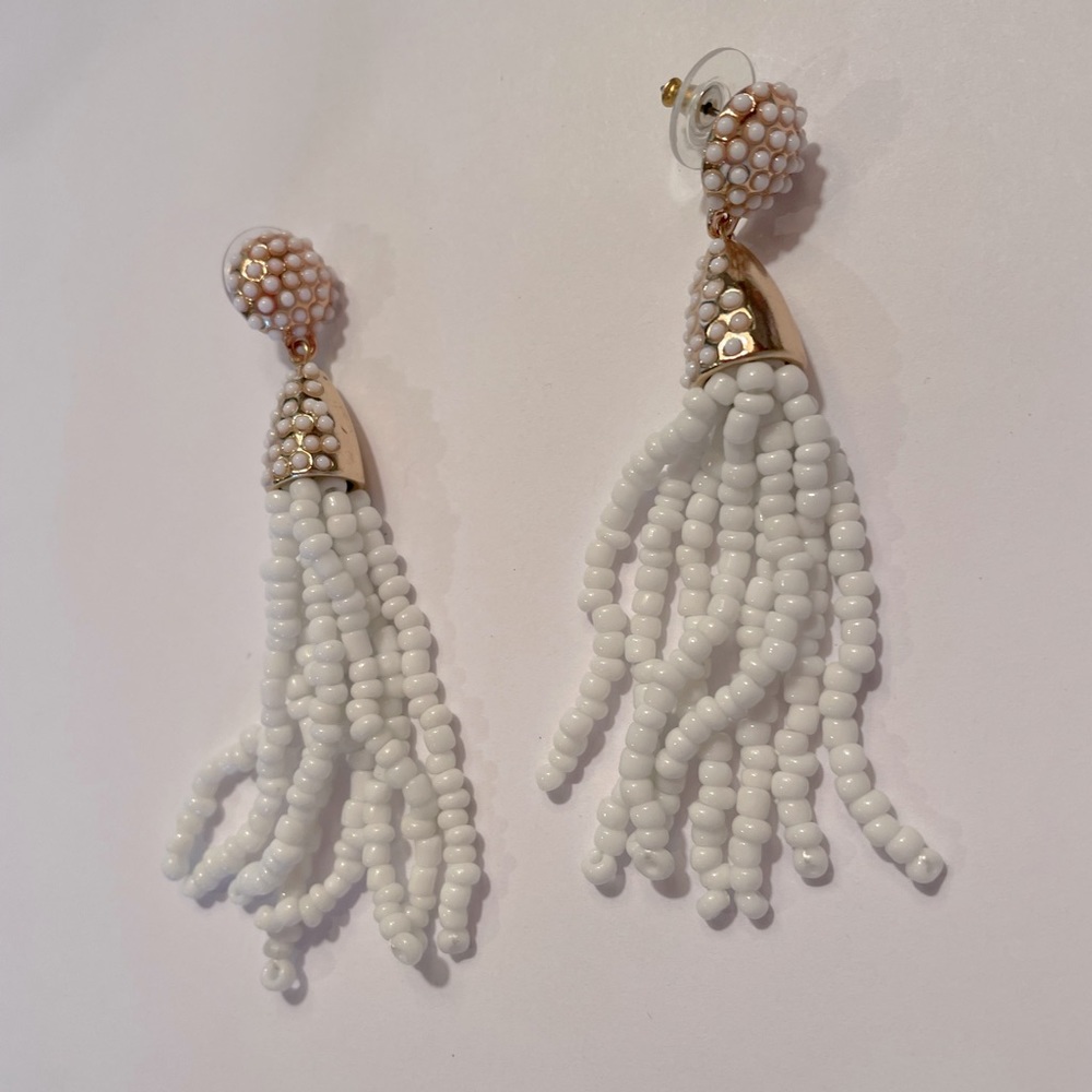 White tassel earrings!